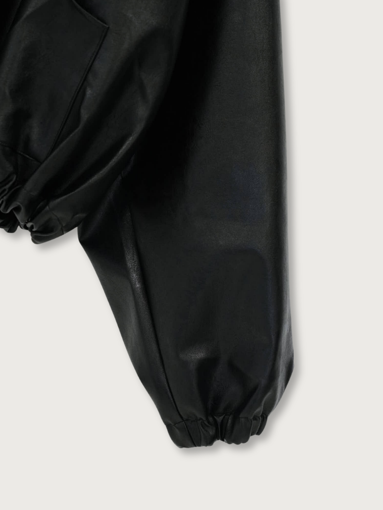 leather zip jacket