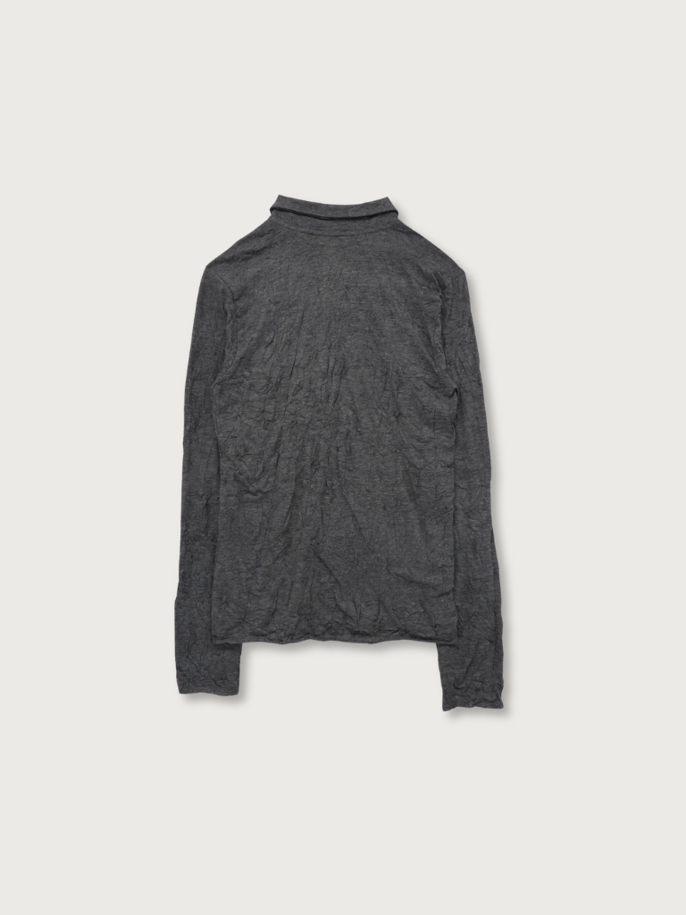 crinkle button shirt