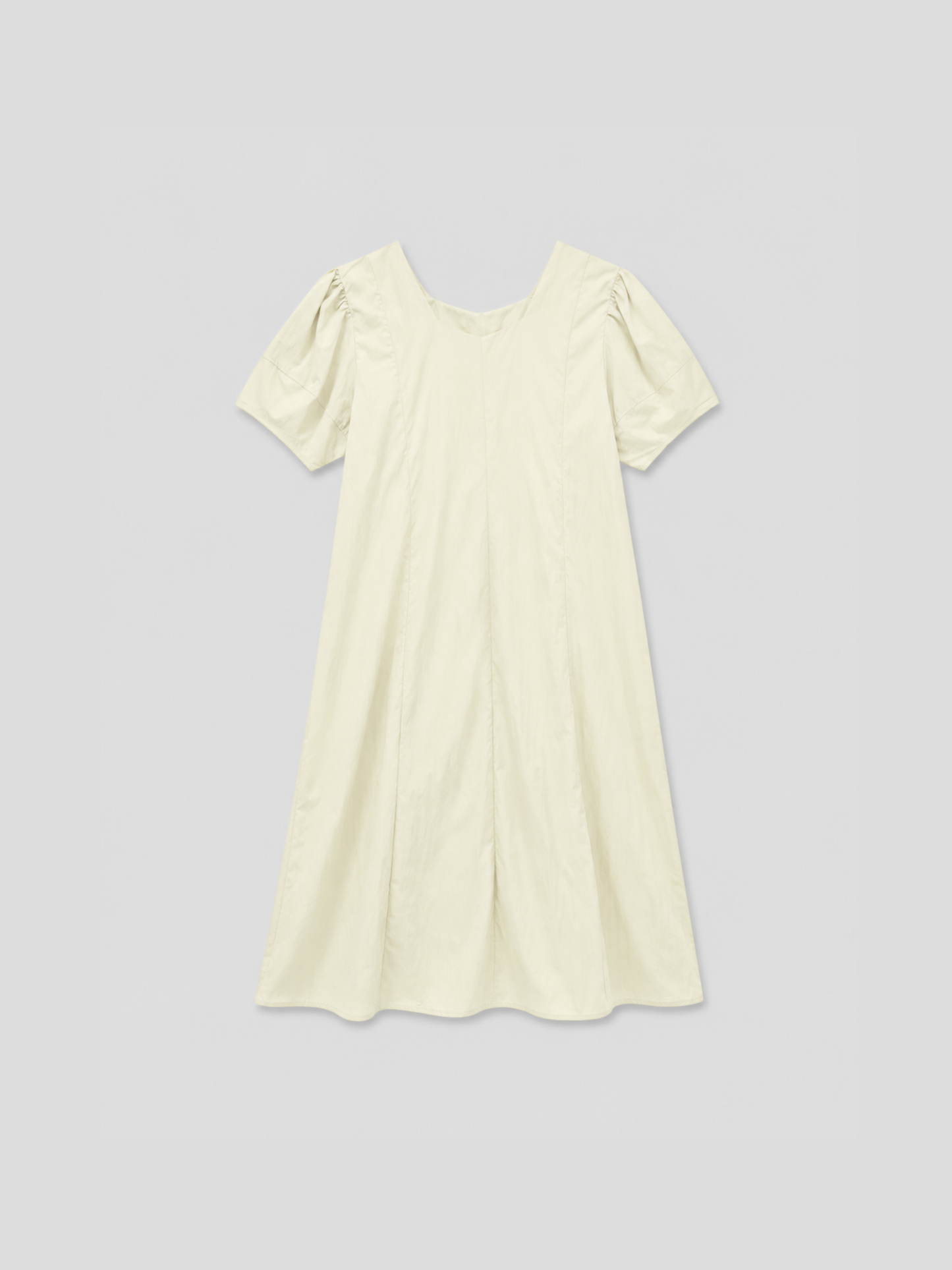 square neck puff dress