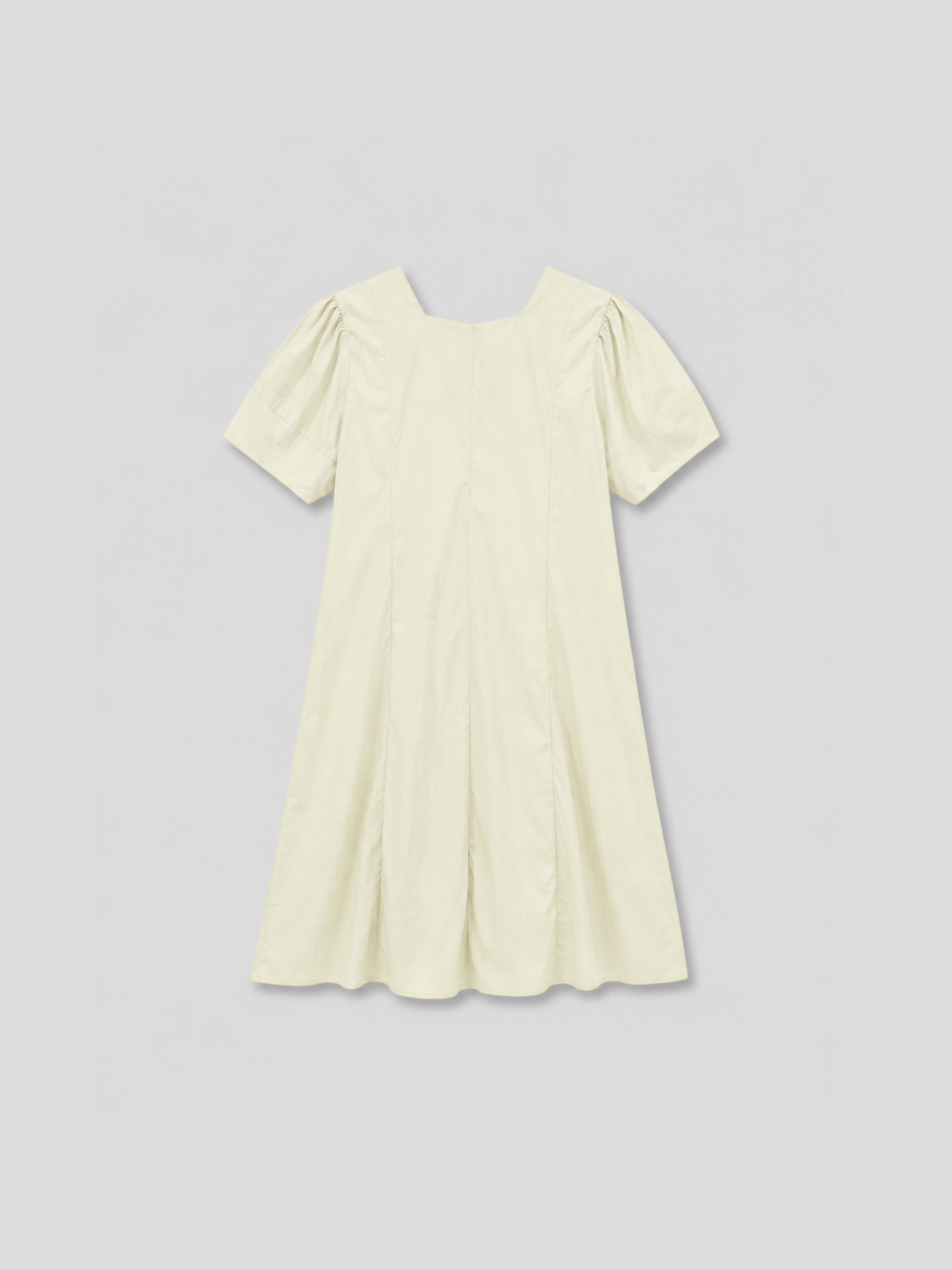 square neck puff dress
