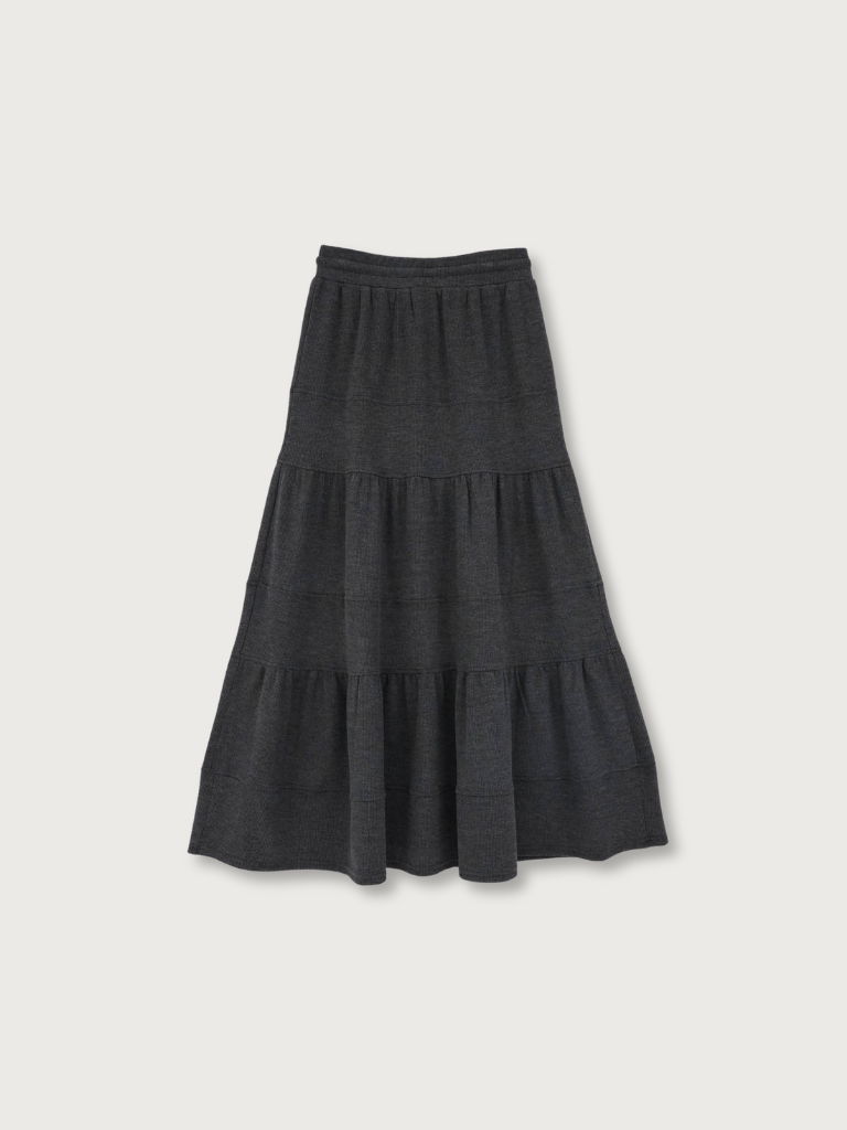 tiered maxi skirt