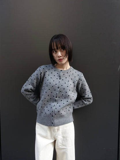 dot knit cardigan