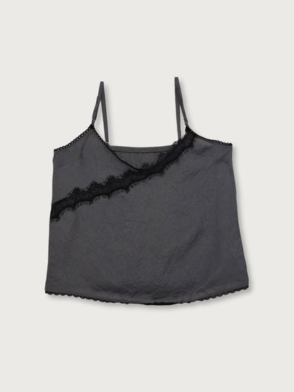 lace line satin cami
