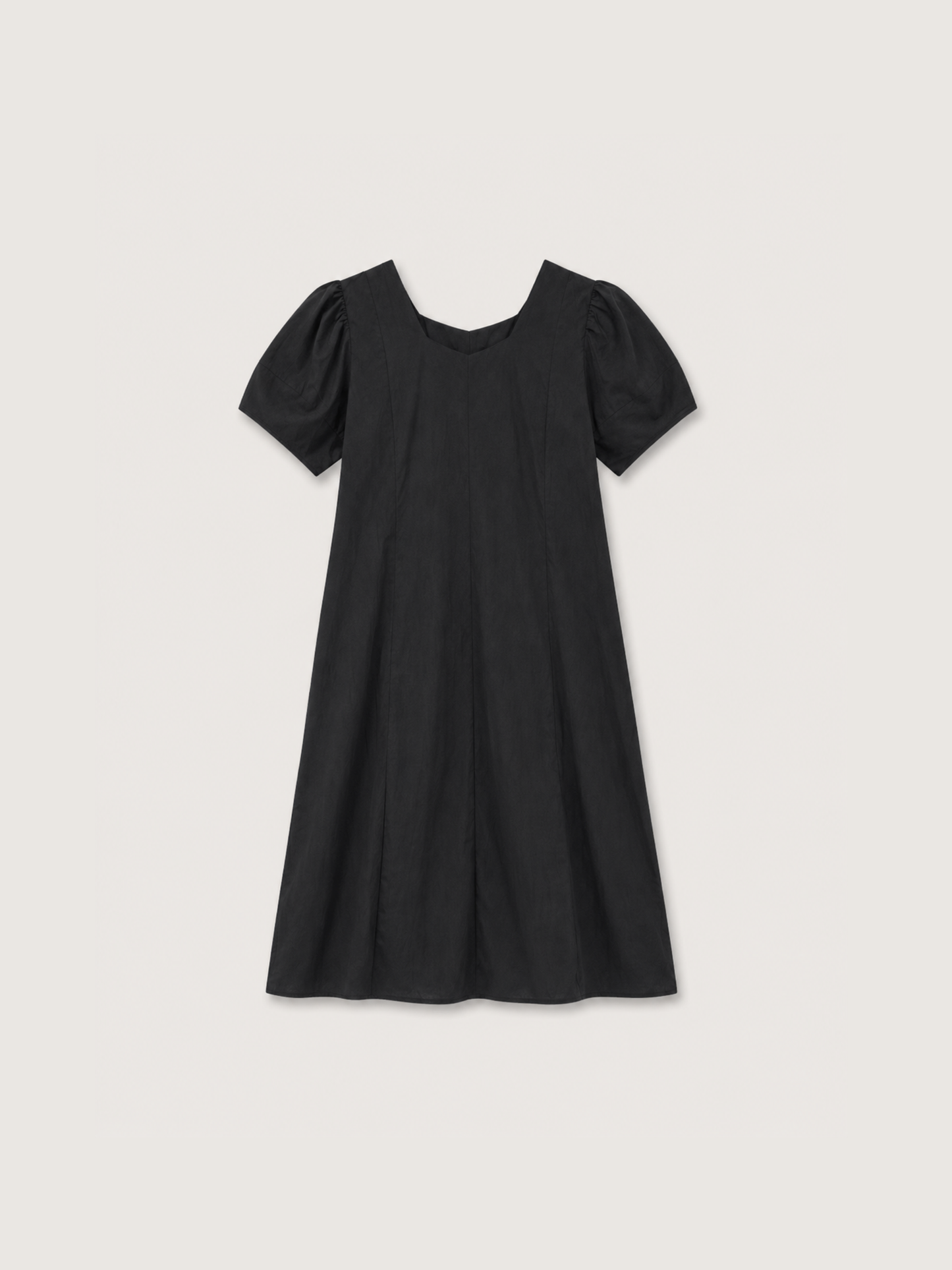 square neck puff dress