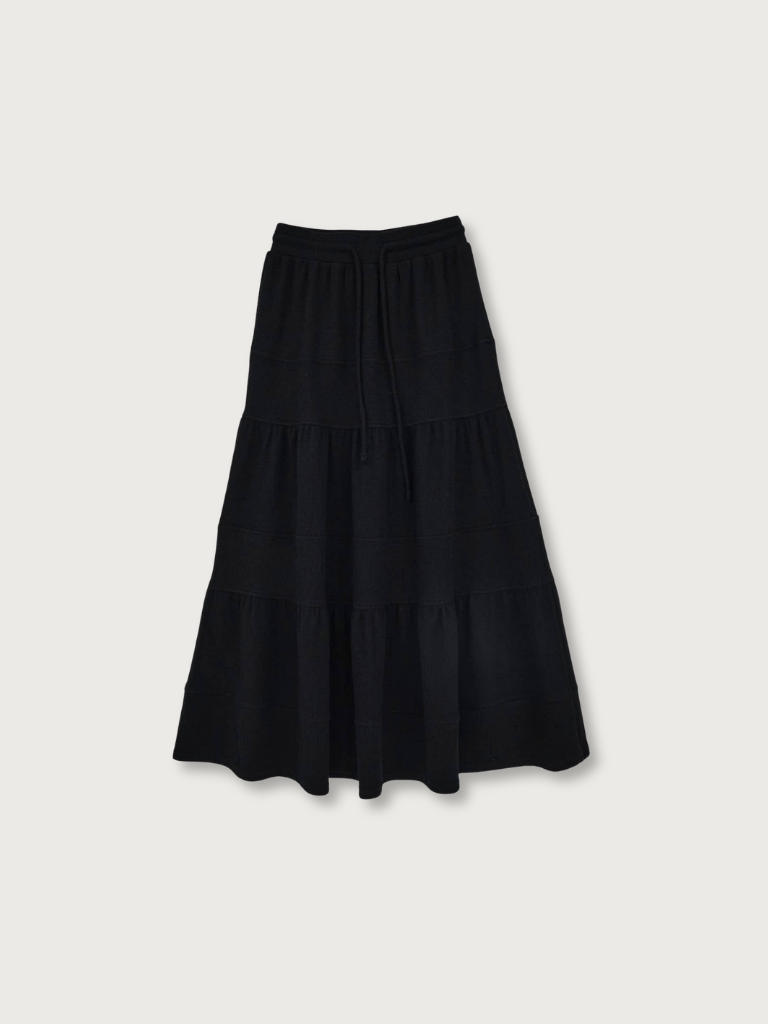 tiered maxi skirt