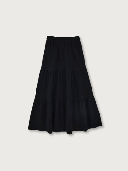 tiered maxi skirt