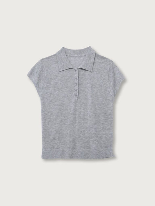 sheer polo knit T