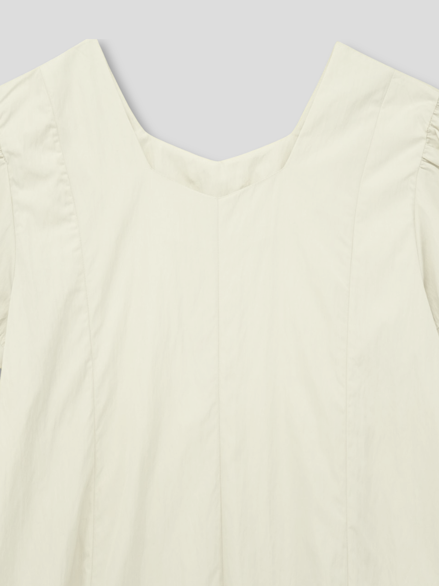 square neck puff dress
