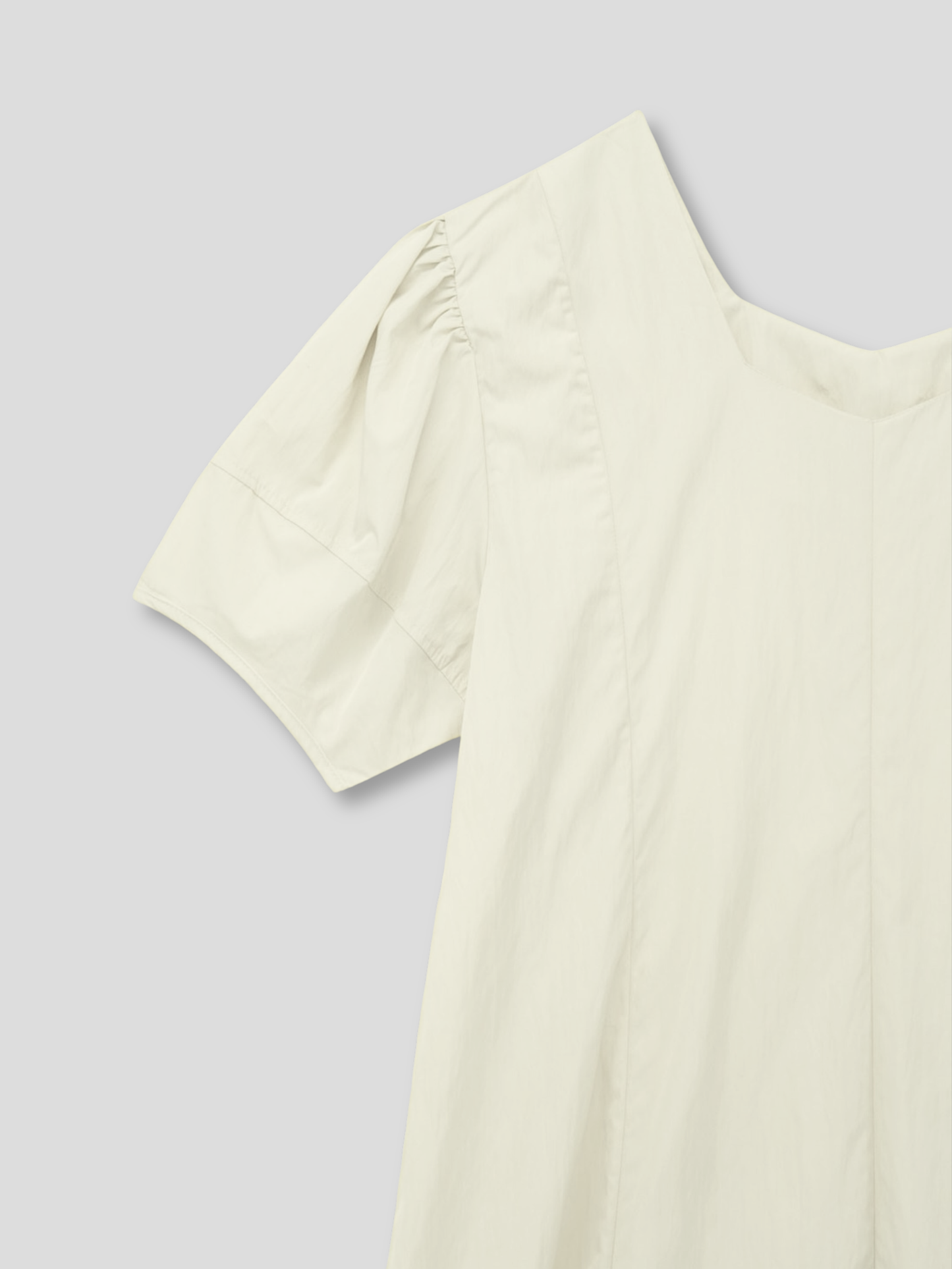 square neck puff dress