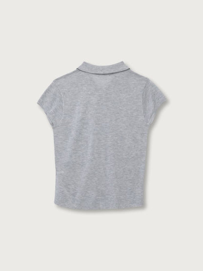 sheer polo knit T