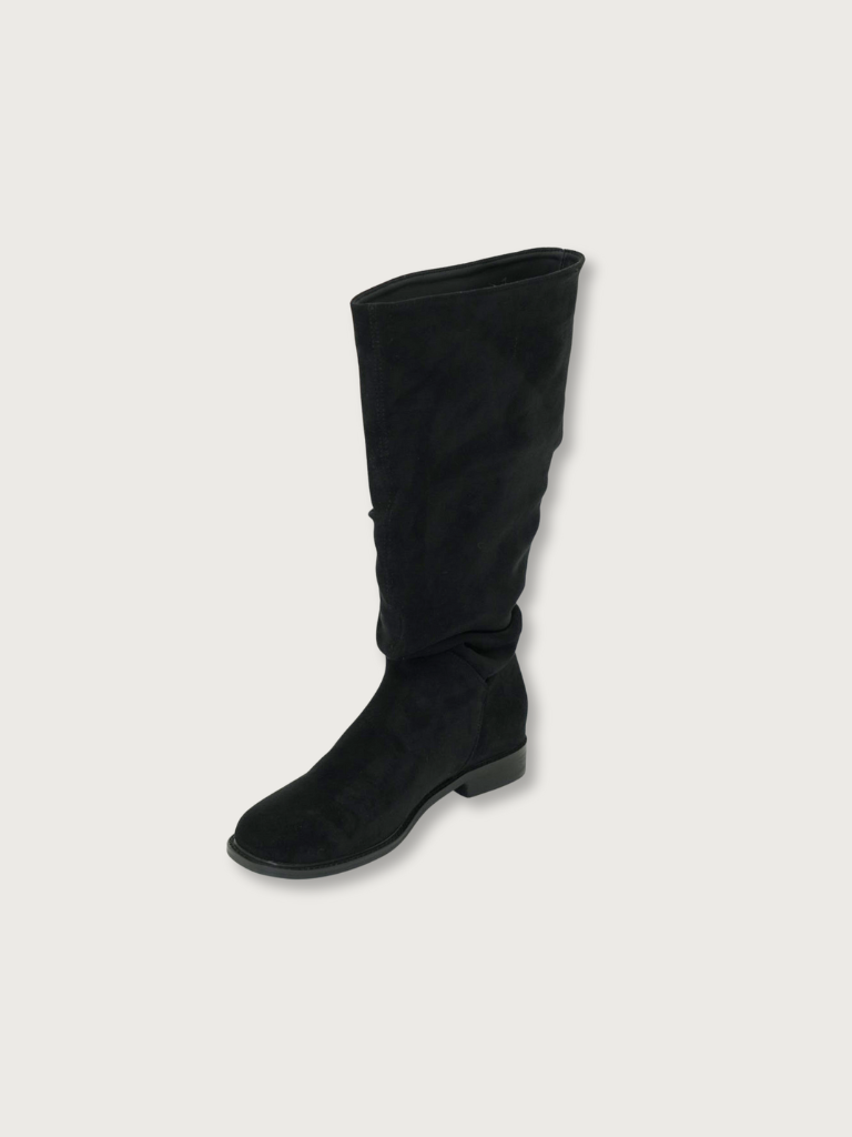 suede shirring boots