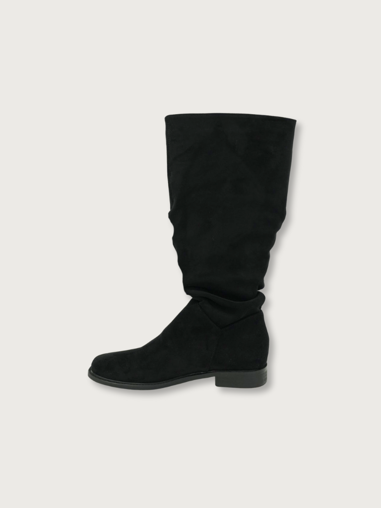 suede shirring boots