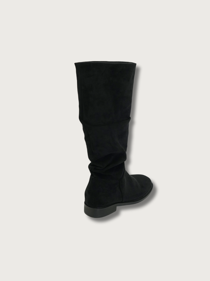 suede shirring boots