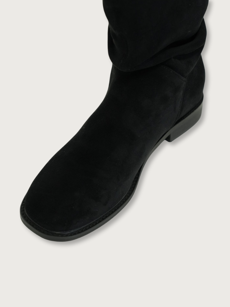 suede shirring boots