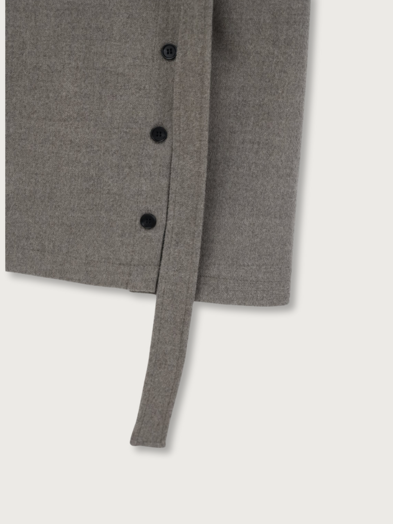 pocket wool midi skirt