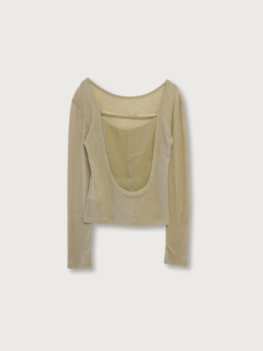 back open sheer tops