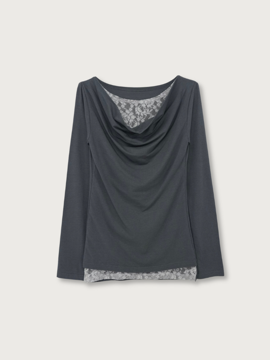 lace drape top