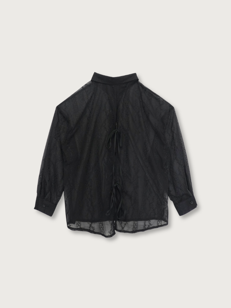 【先行予約販売】tie back lace shirt