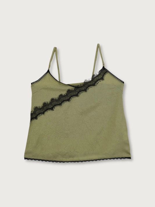 lace line satin cami