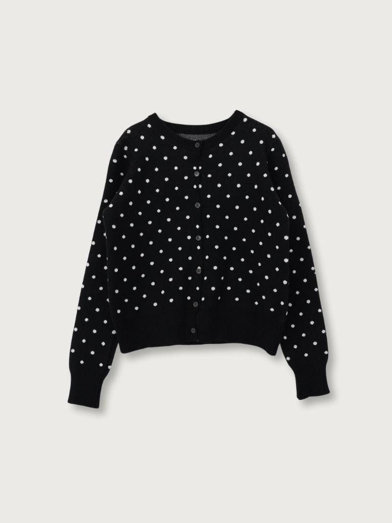 dot knit cardigan