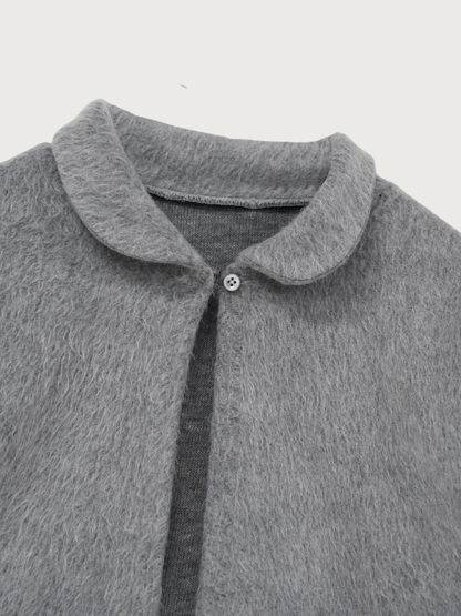 fuzzy cropped cardigan