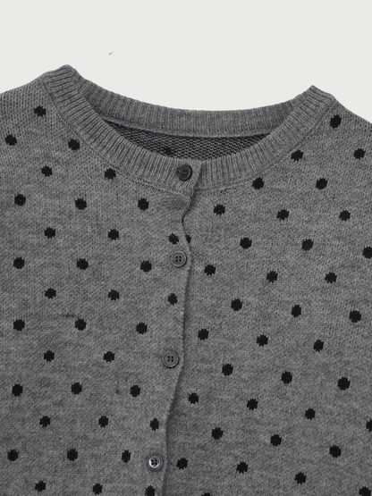 dot knit cardigan