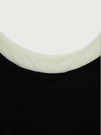 two tone layered T