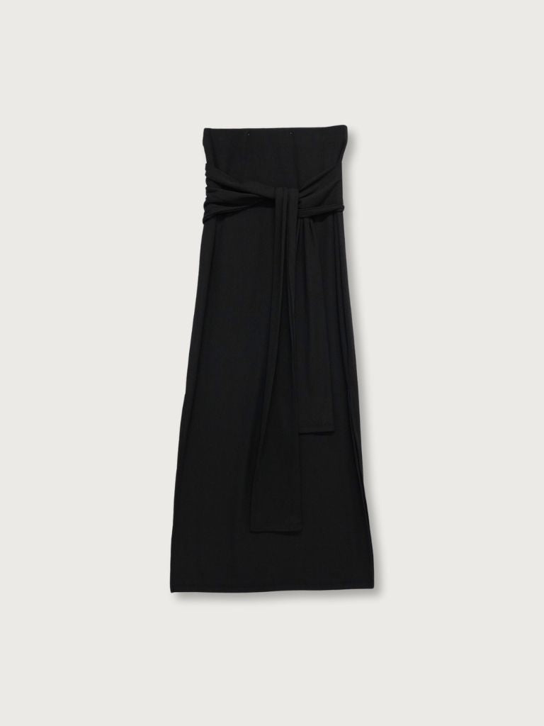 belt maxi skirt