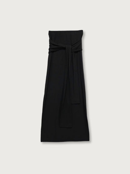 belt maxi skirt