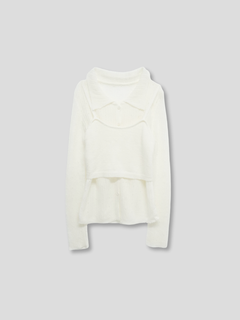 bustier set rib knit