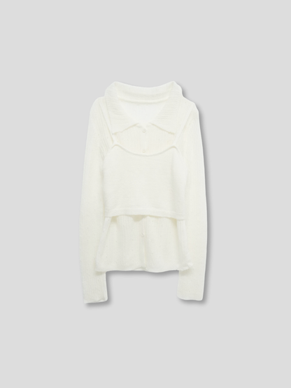 bustier set rib knit