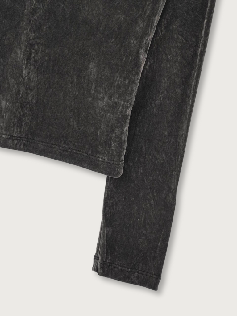 sheer velvet henley top