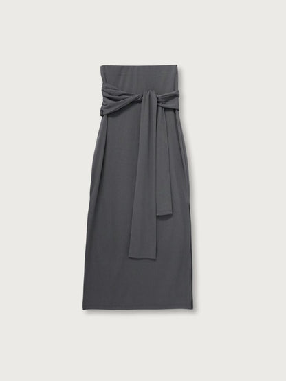 belt maxi skirt