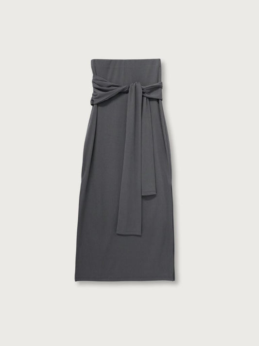 belt maxi skirt