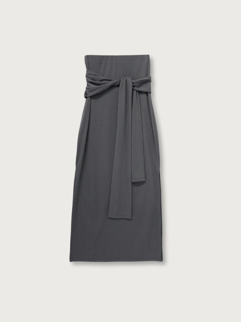 belt maxi skirt