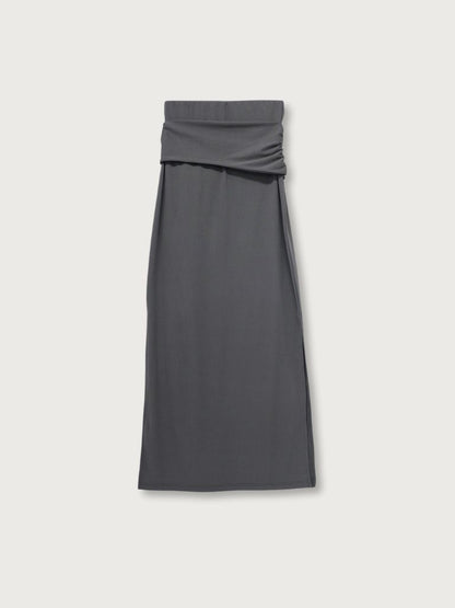 belt maxi skirt
