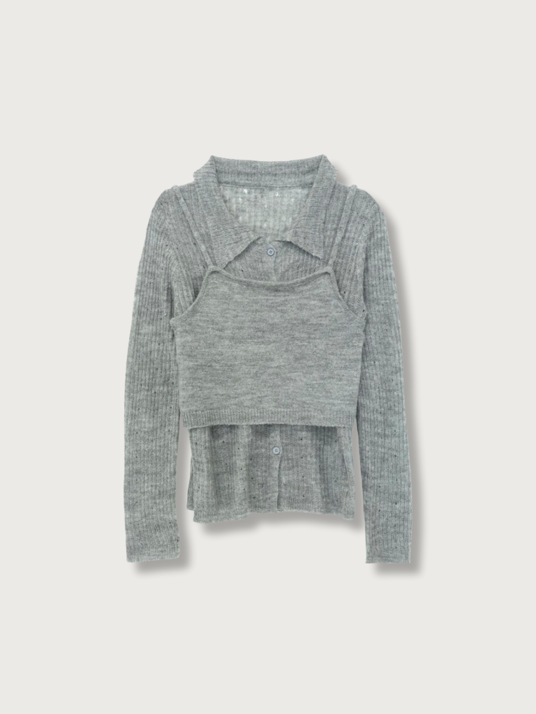 bustier set rib knit