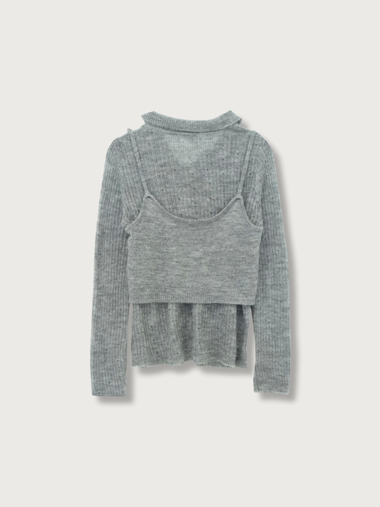 bustier set rib knit