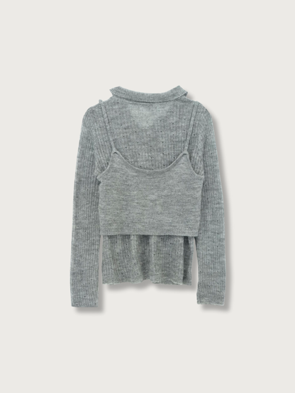 bustier set rib knit