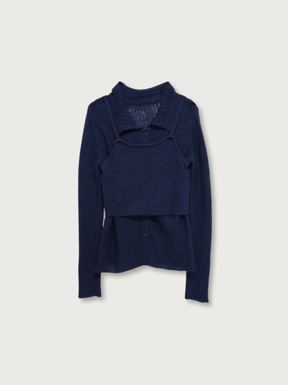 bustier set rib knit