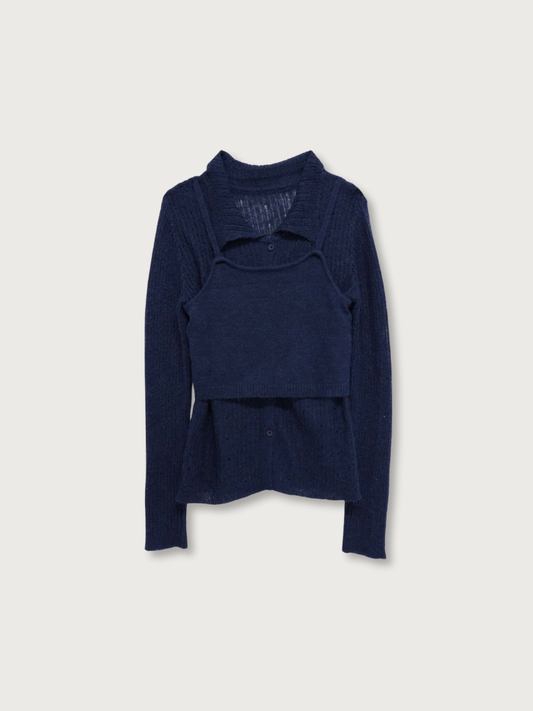 bustier set rib knit