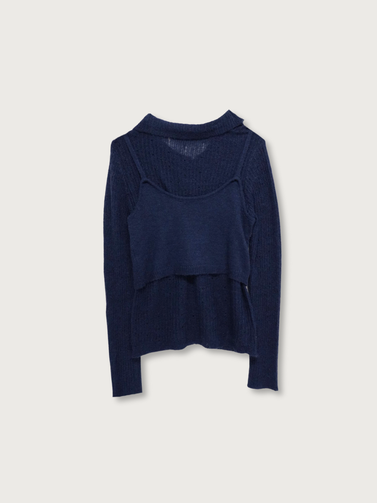 bustier set rib knit