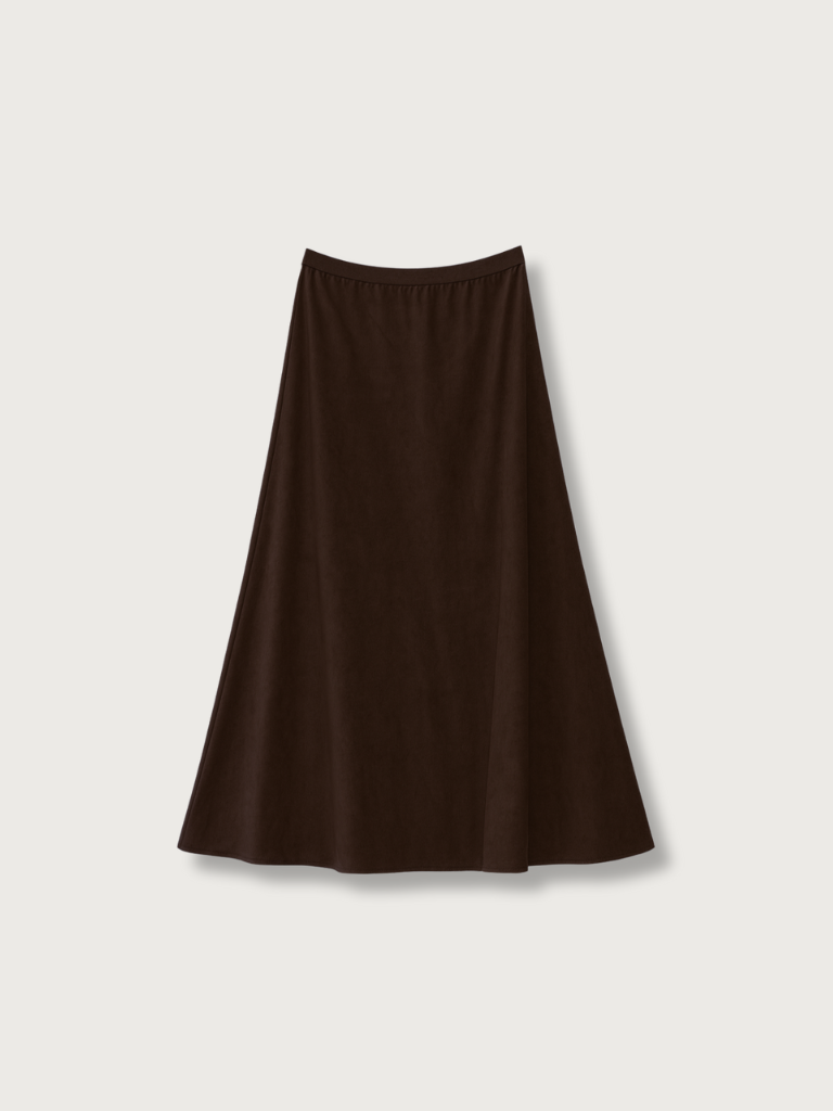 suede long skirt