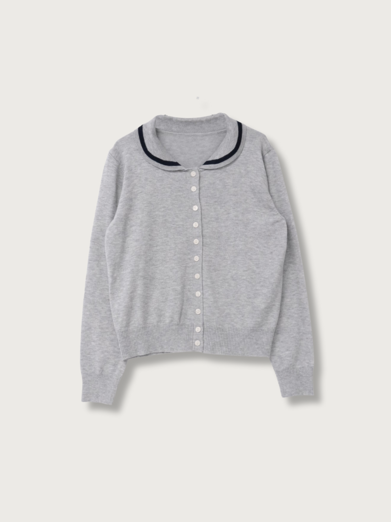 collar knit cardigan