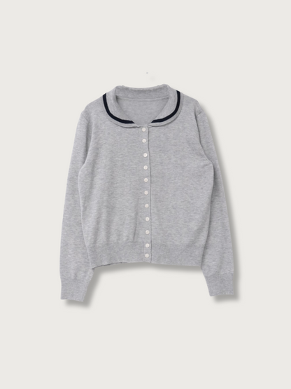 collar knit cardigan