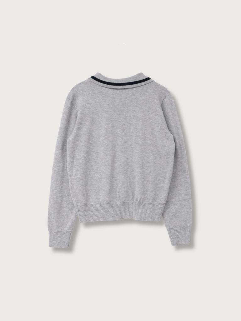 collar knit cardigan