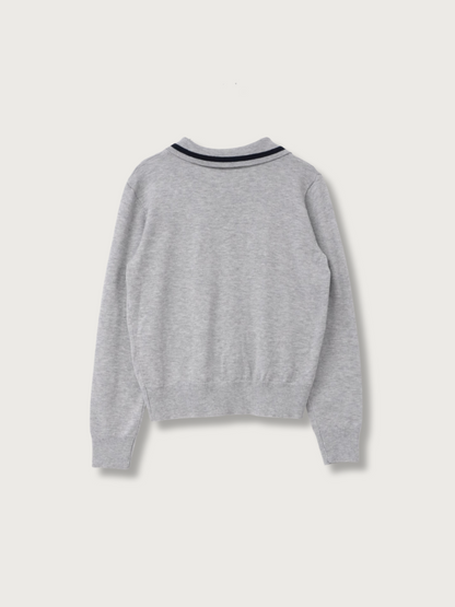 collar knit cardigan