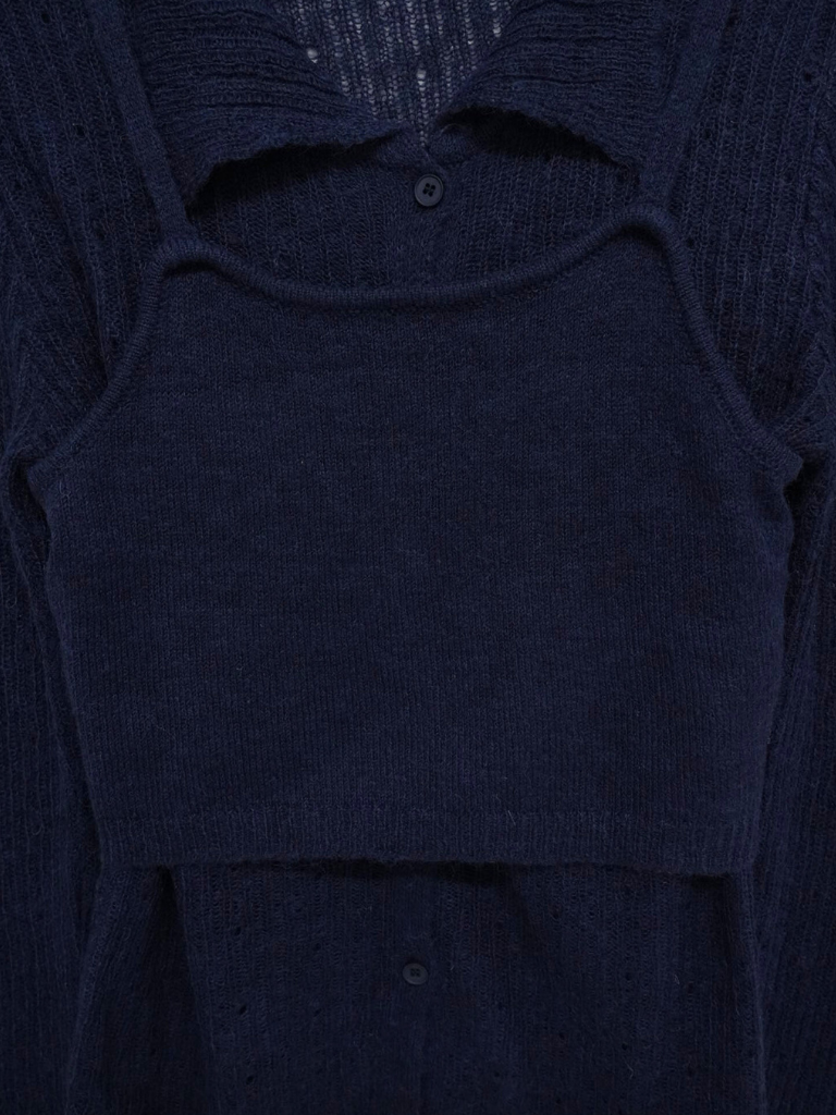 bustier set rib knit