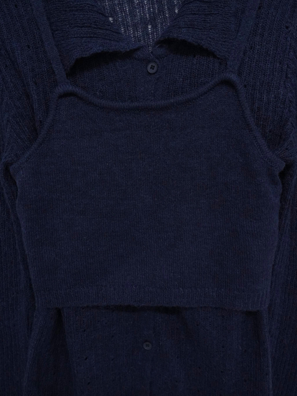 bustier set rib knit