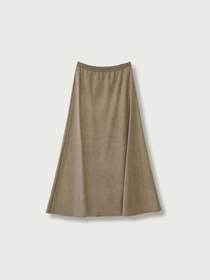 suede long skirt